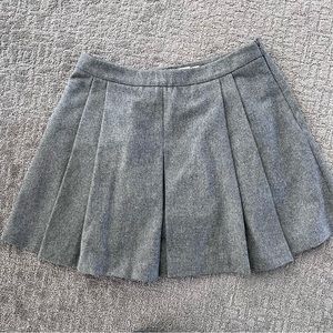 Vineyard Vines Gray Pleated Wool Skirt